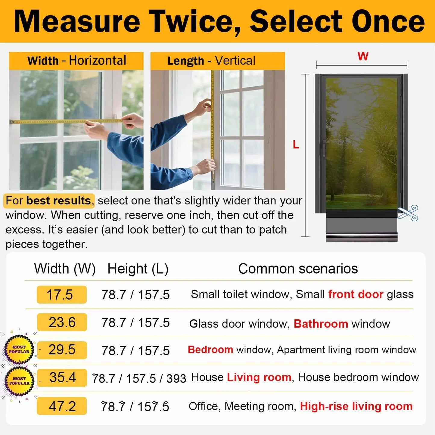 SolarVeil™ Heat Reflective Window Film - Reduces Solar Glare & Warmth, Easy Peel Application
