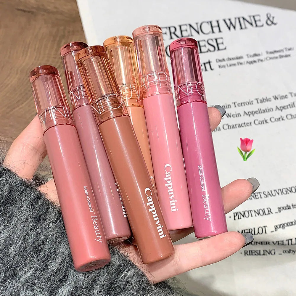 Cappuvini Jelly Mirror Lip Glaze – Water-Light, Moisturizing Lip Gloss with Long-Lasting Shine