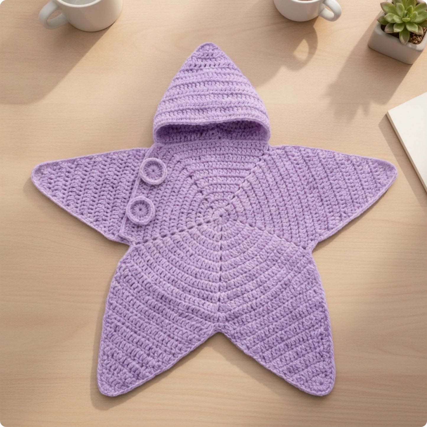 Starlet Hooded Doll Outfit — Knitted Star Sweater for 1/6 Scale Dolls
