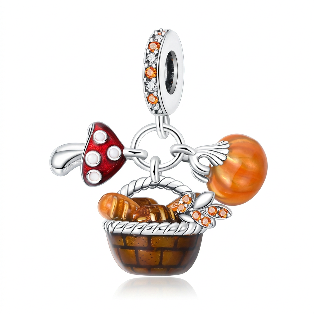Harvest Basket Dangle Charm