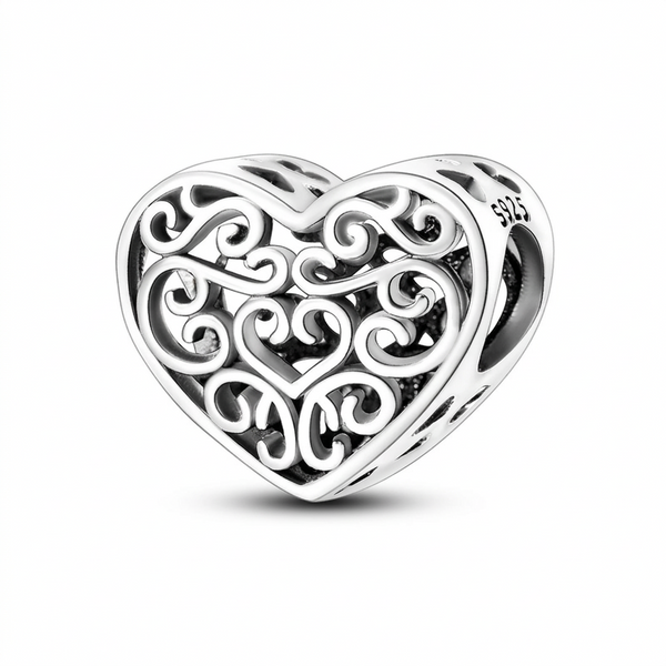 Filigree Heart Charm