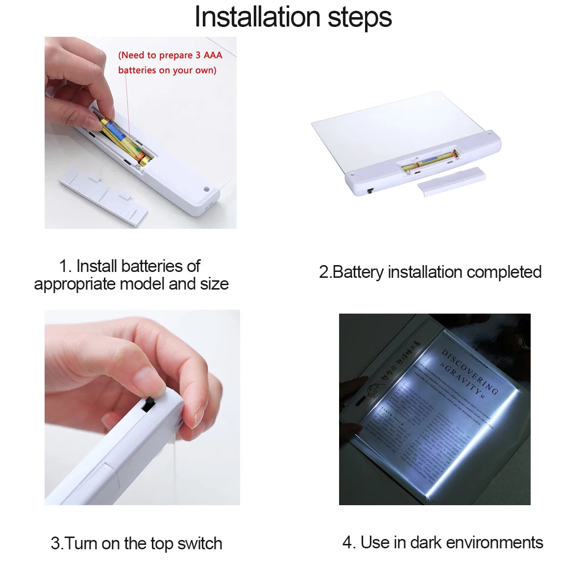 Halo Panel Book Light — Low-Glare LED Reading Light