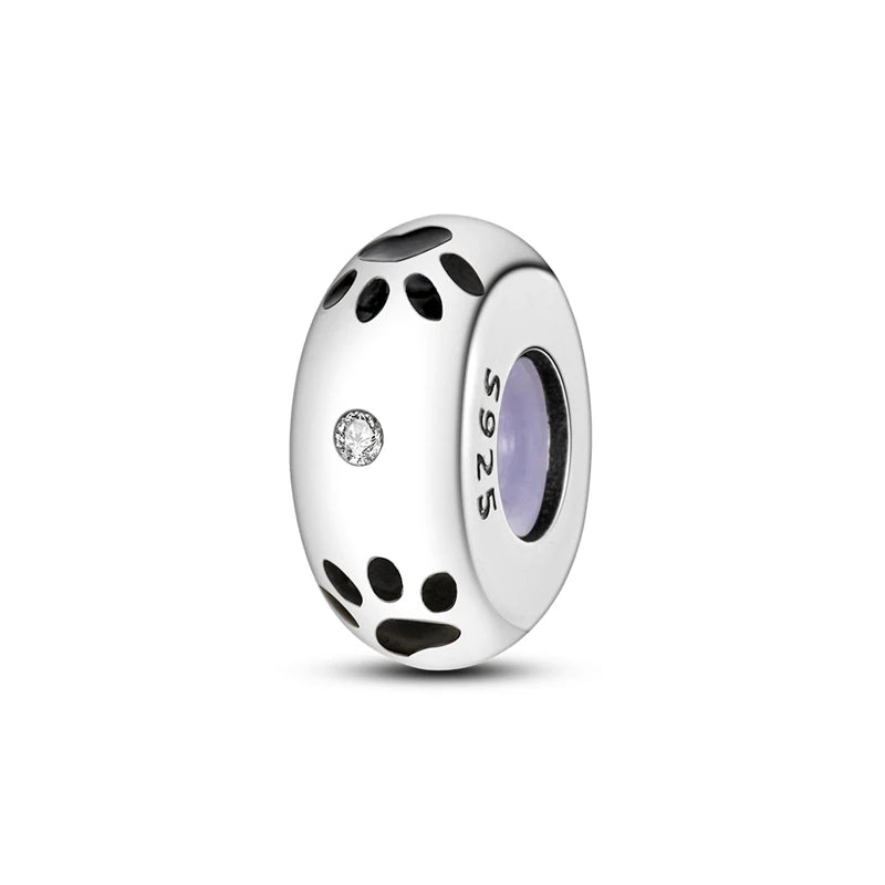 Paw Print Spacer Charm