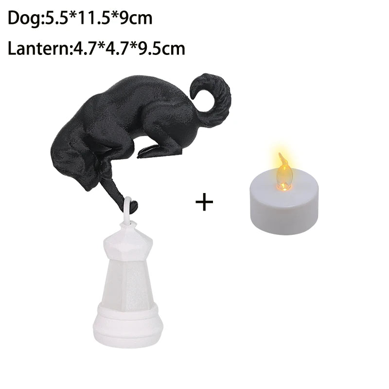 Perch Cat Shelf Ornament — 3D-Printed Lantern-Holding Cat Figurine