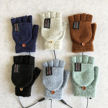 Solstice USB Heated Gloves — steady 40°C warmth, one size