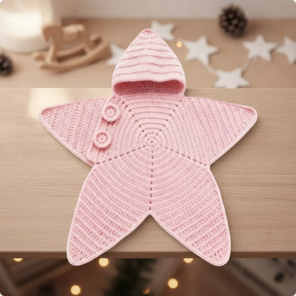 Starlet Hooded Doll Outfit — Knitted Star Sweater for 1/6 Scale Dolls