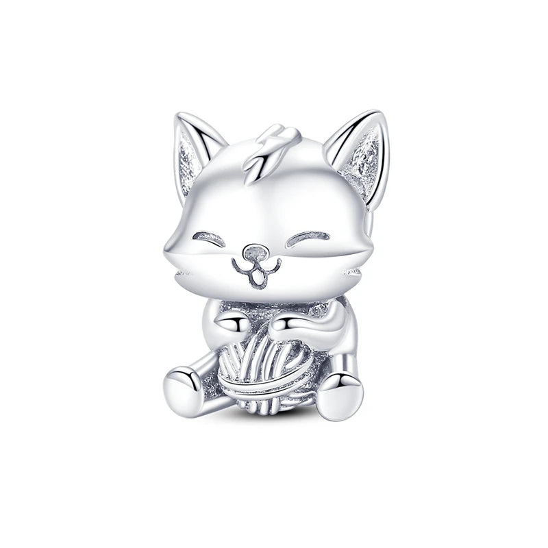Kitten with Yarn Charm
