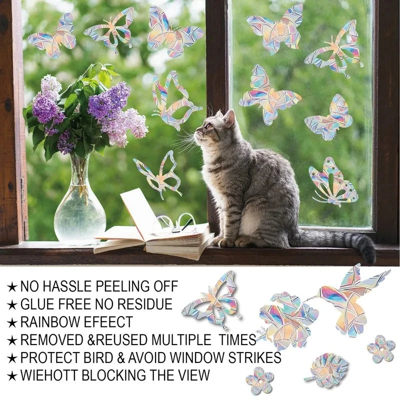 Prisma Rainbow Suncatcher Decals — Self-Adhesive Window Prism Stickers