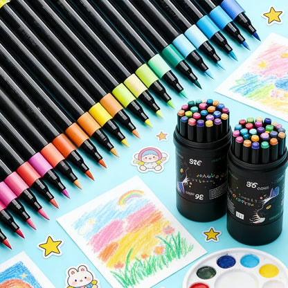 Studio Acrylic Marker Set — Dual-Nib Soft Tip Paint Pens