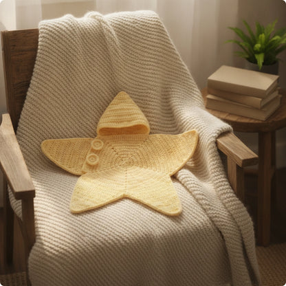 Starlet Hooded Doll Outfit — Knitted Star Sweater for 1/6 Scale Dolls