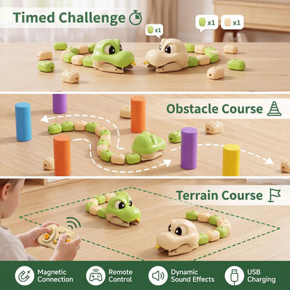 Viper RC Snake Game — Magnetic Block-Eating Duel Toy with Remote