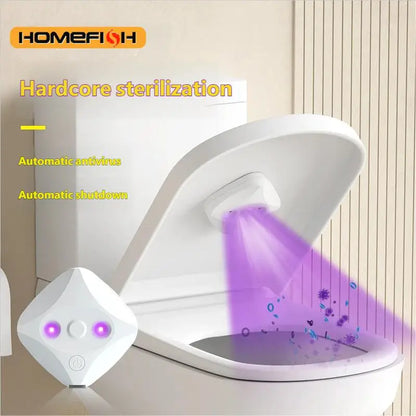 HOMEFISH Portable USB Rechargeable Toilet Sterilization Lamp – Mini Disinfection Light for Home Use