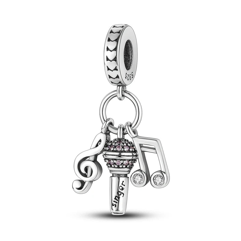 Music Notes & Microphone Charm
