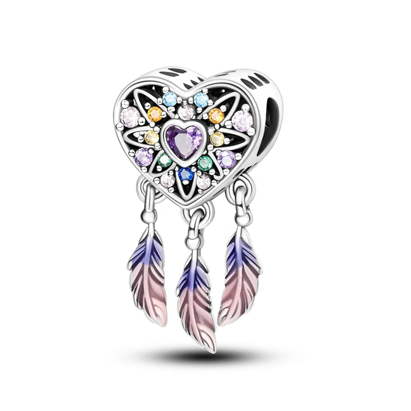 Heart Dreamcatcher Dangle Charm