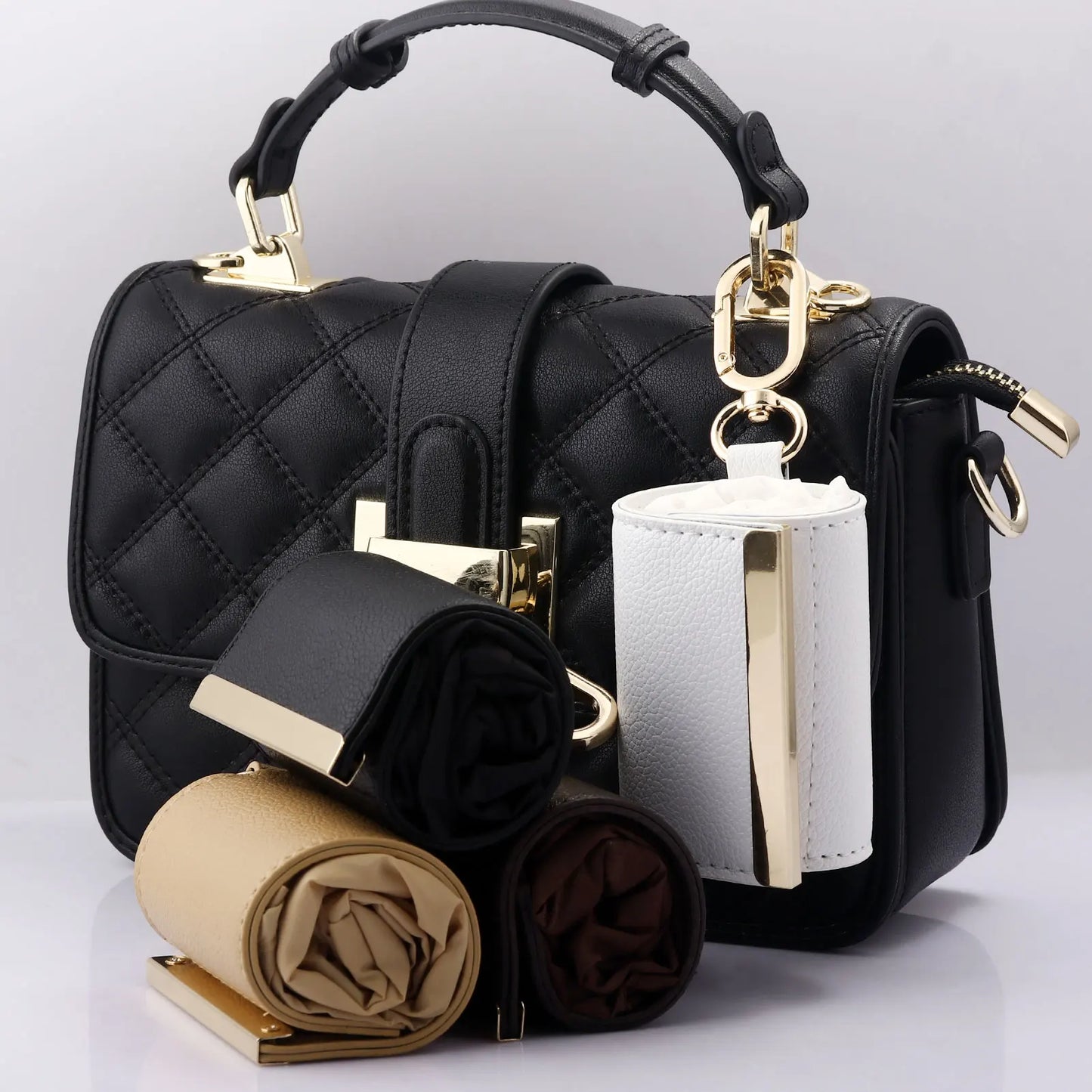 Carryall Pocket Tote — Foldable Shopping Bag with Alloy Keyring