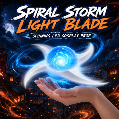 Spinning LED Ninja Star — 7-Colour Light-Up Display Prop, 23 cm