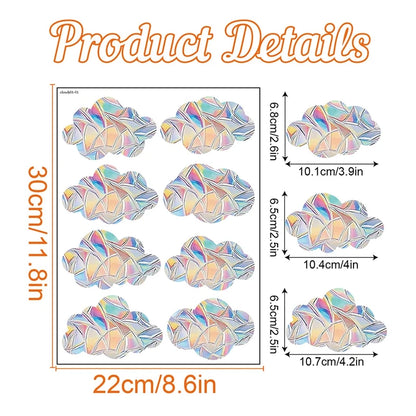 Prisma Rainbow Suncatcher Decals — Self-Adhesive Window Prism Stickers