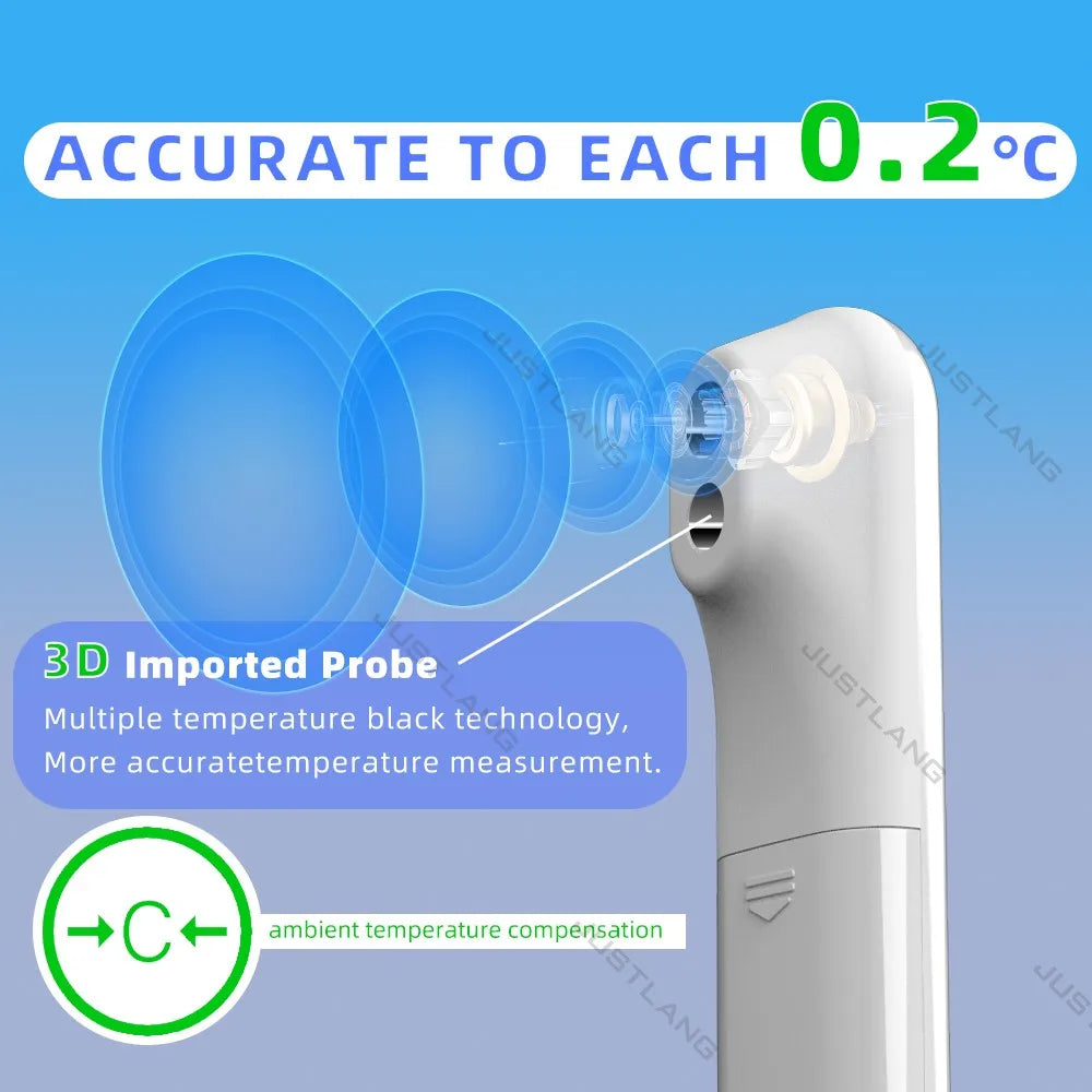 JUSTLANG Non-Contact Forehead Thermometer - LED Digital Infrared Medical Thermometer for Babies and Adults, Fast and Accurate Fever Temperature Reading
