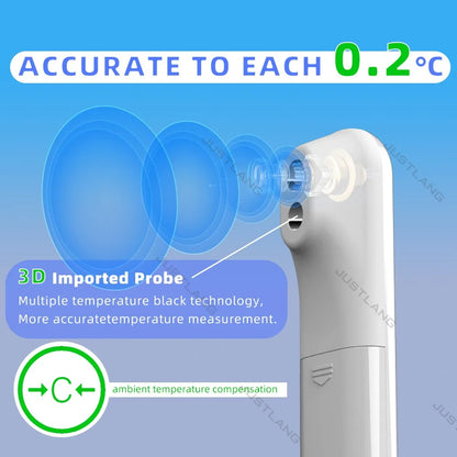 JUSTLANG Non-Contact Forehead Thermometer - LED Digital Infrared Medical Thermometer for Babies and Adults, Fast and Accurate Fever Temperature Reading