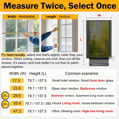 SolarVeil™ Heat Reflective Window Film - Reduces Solar Glare & Warmth, Easy Peel Application