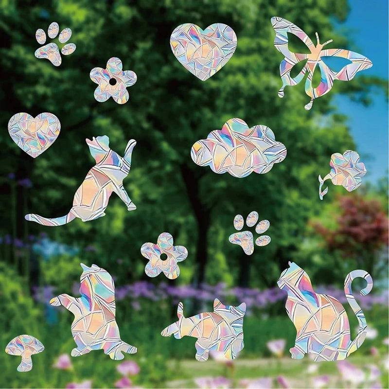 Prisma Rainbow Suncatcher Decals — Self-Adhesive Window Prism Stickers