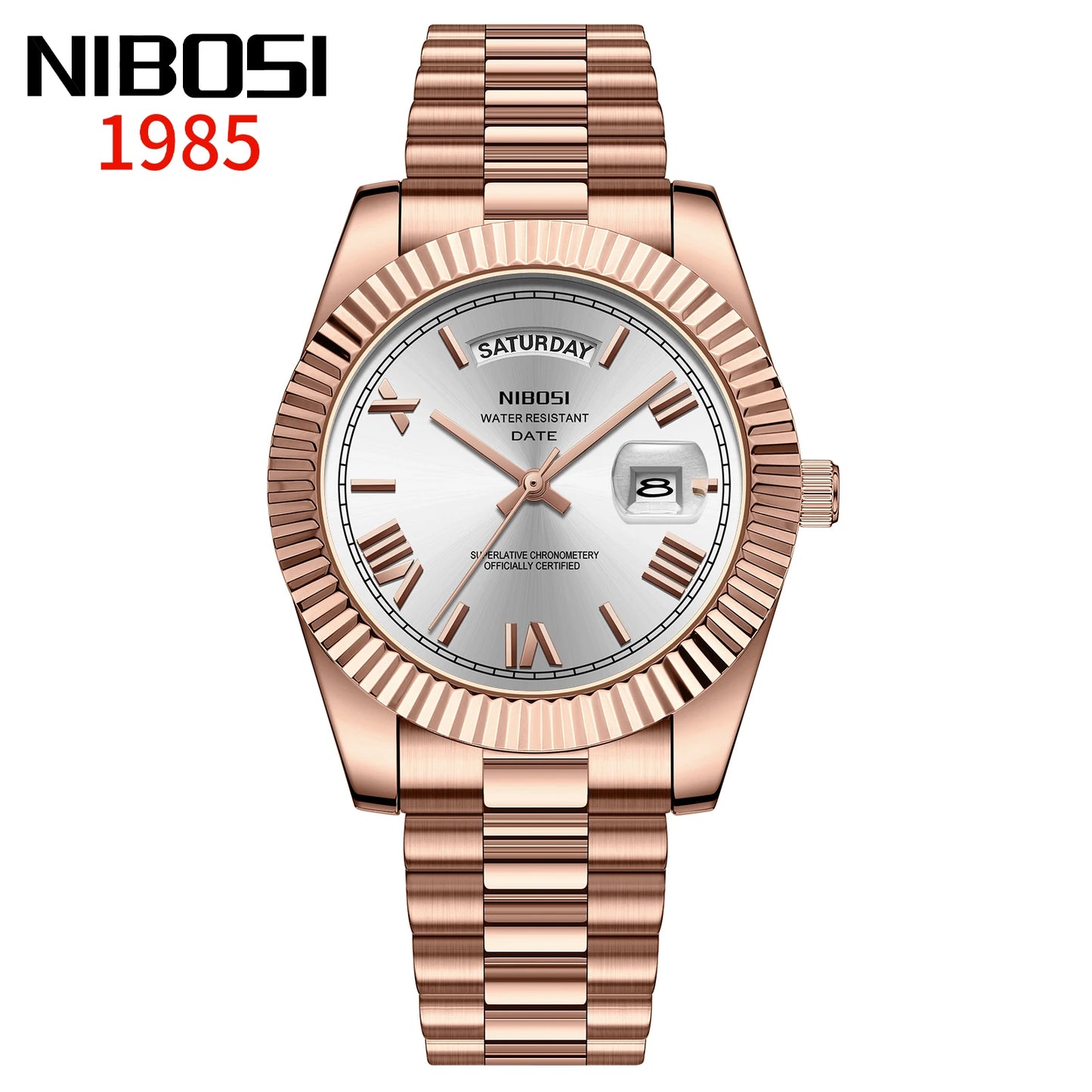 Regent Quartz Watch for Men — Roman Dial, Date Window, 30m Water Resistant