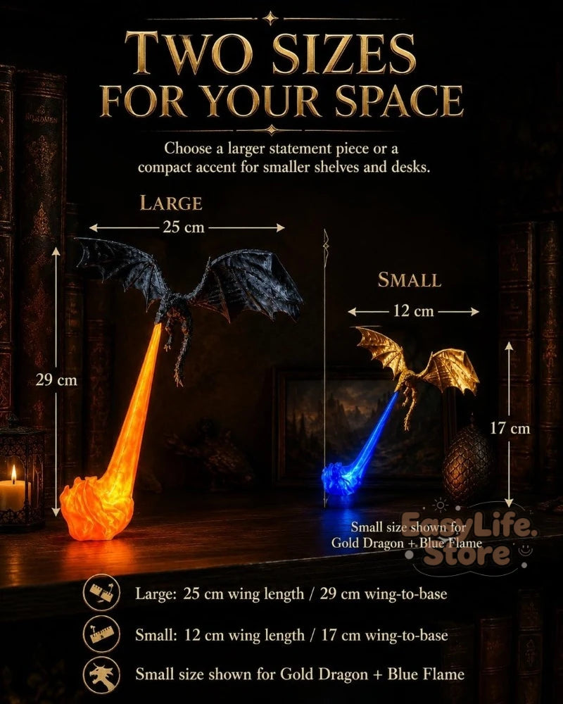 Wyrm Shelf Dragon — 3D-Printed Fire-Breathing Bookshelf Ornament