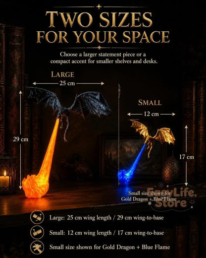 Wyrm Shelf Dragon — 3D-Printed Fire-Breathing Bookshelf Ornament