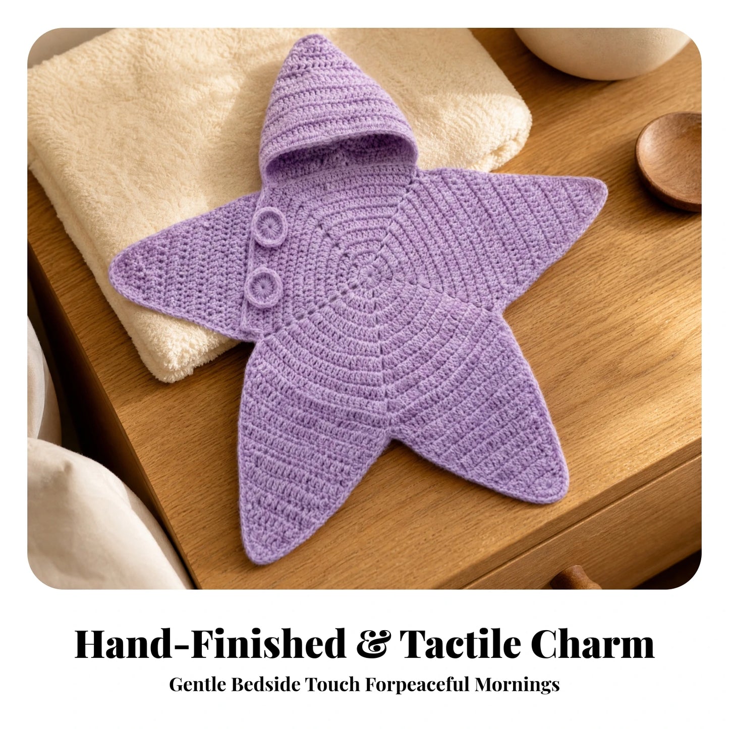 Starlet Hooded Doll Outfit — Knitted Star Sweater for 1/6 Scale Dolls