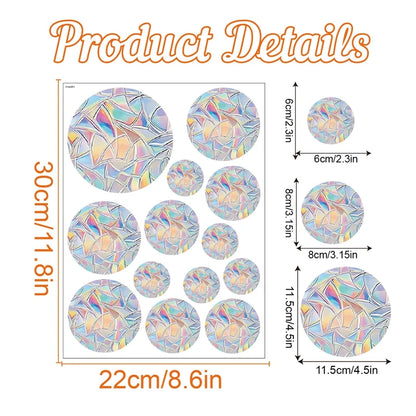 Prisma Rainbow Suncatcher Decals — Self-Adhesive Window Prism Stickers