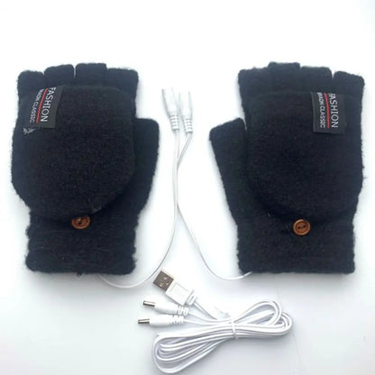 Solstice USB Heated Gloves — steady 40°C warmth, one size
