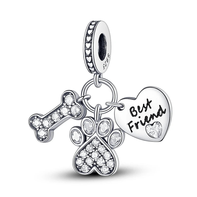 Best Friend Bone & Paw Charm