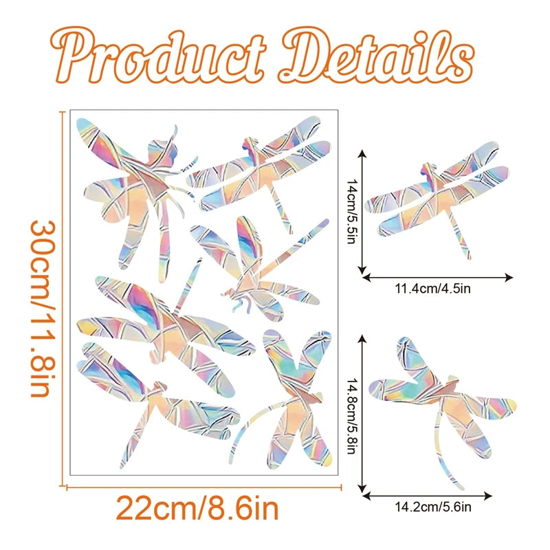 Prisma Rainbow Suncatcher Decals — Self-Adhesive Window Prism Stickers
