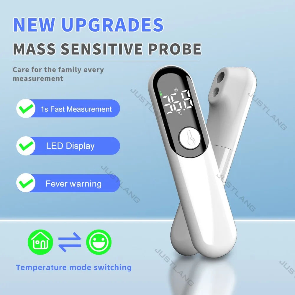JUSTLANG Non-Contact Forehead Thermometer - LED Digital Infrared Medical Thermometer for Babies and Adults, Fast and Accurate Fever Temperature Reading