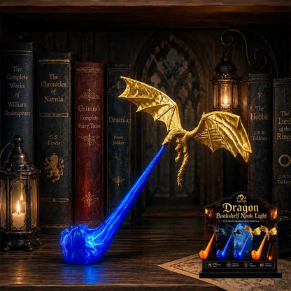 Wyrm Shelf Dragon — 3D-Printed Fire-Breathing Bookshelf Ornament