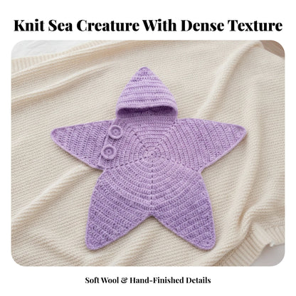 Starlet Hooded Doll Outfit — Knitted Star Sweater for 1/6 Scale Dolls