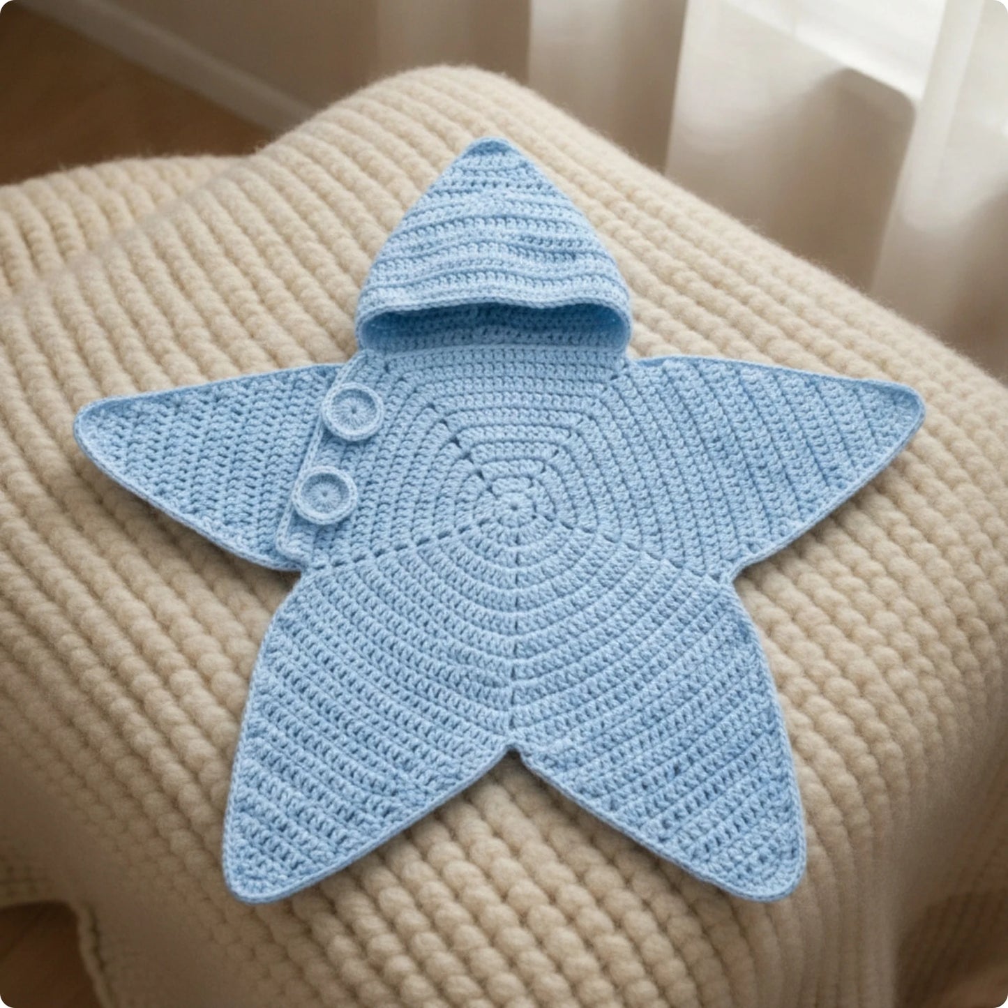 Starlet Hooded Doll Outfit — Knitted Star Sweater for 1/6 Scale Dolls