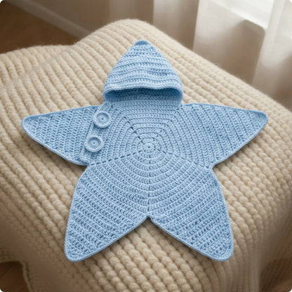 Starlet Hooded Doll Outfit — Knitted Star Sweater for 1/6 Scale Dolls