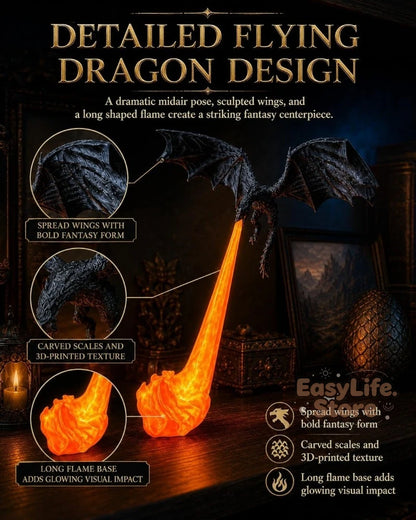 Wyrm Shelf Dragon — 3D-Printed Fire-Breathing Bookshelf Ornament