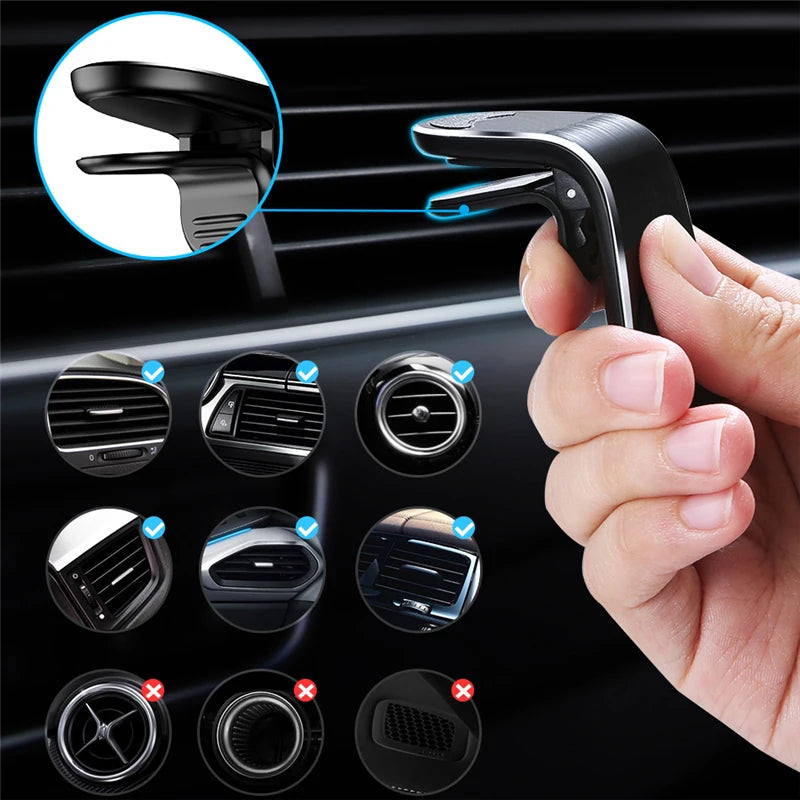 Snap-On Magnetic Phone Holder for Car