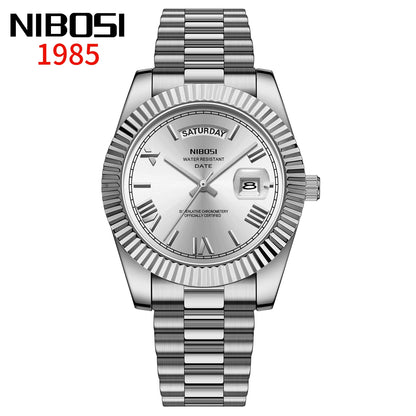 Regent Quartz Watch for Men — Roman Dial, Date Window, 30m Water Resistant