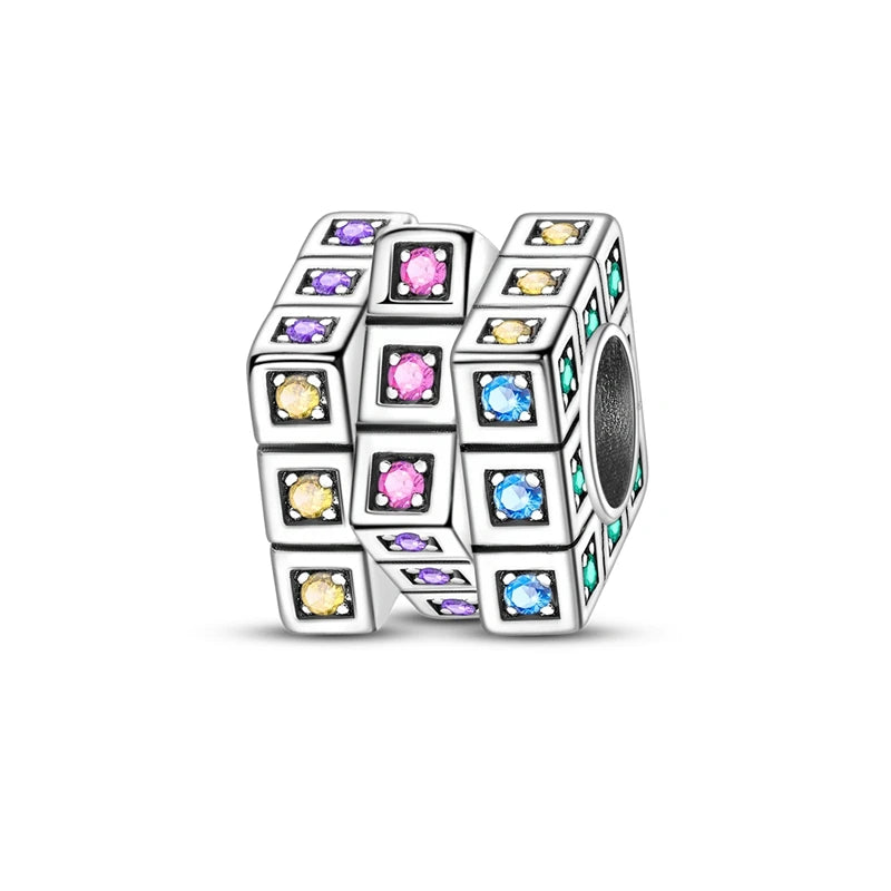 Rainbow Cube Charm