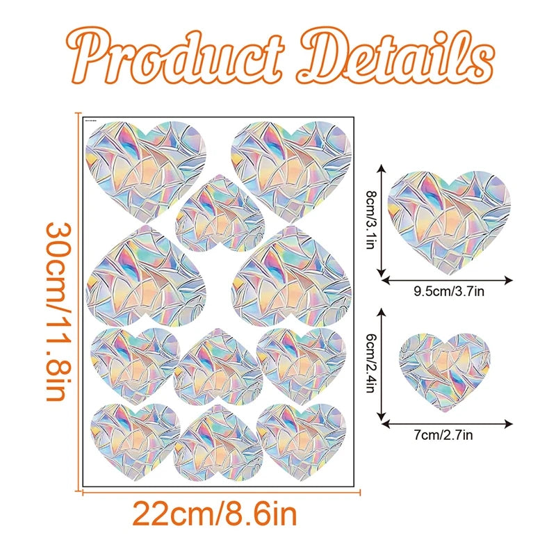 Prisma Rainbow Suncatcher Decals — Self-Adhesive Window Prism Stickers