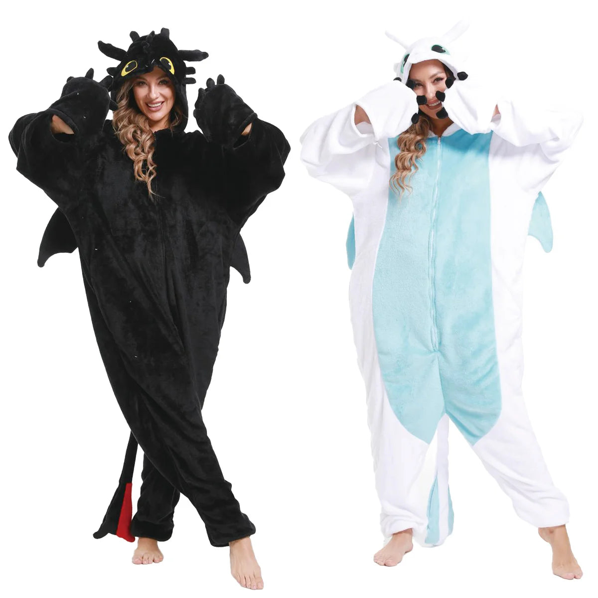 Ember Dragon Onesie — Hooded Fleece Kigurumi for Adults