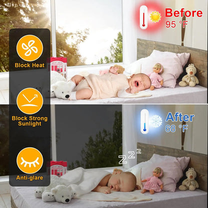 SolarVeil™ Heat Reflective Window Film - Reduces Solar Glare & Warmth, Easy Peel Application
