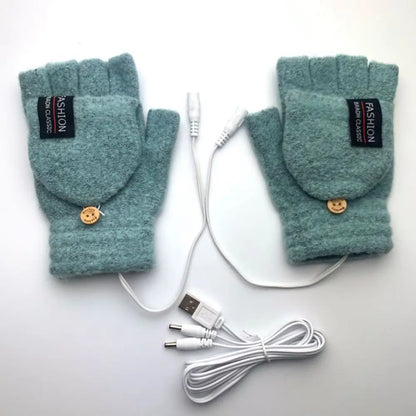 Solstice USB Heated Gloves — steady 40°C warmth, one size