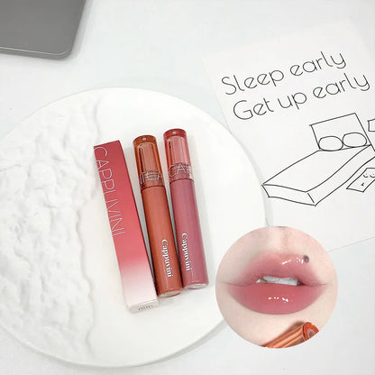 Cappuvini Jelly Mirror Lip Glaze – Water-Light, Moisturizing Lip Gloss with Long-Lasting Shine