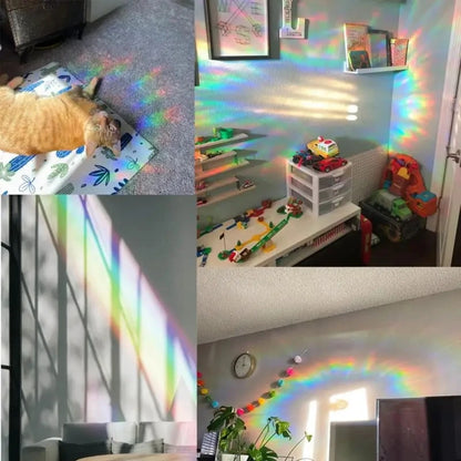 Prisma Rainbow Suncatcher Decals — Self-Adhesive Window Prism Stickers