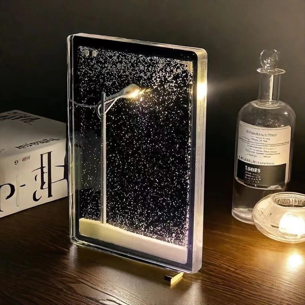 Aurora Snowfall Lamp — Make-Your-Own Snow Scene Night Light