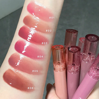 Cappuvini Jelly Mirror Lip Glaze – Water-Light, Moisturizing Lip Gloss with Long-Lasting Shine